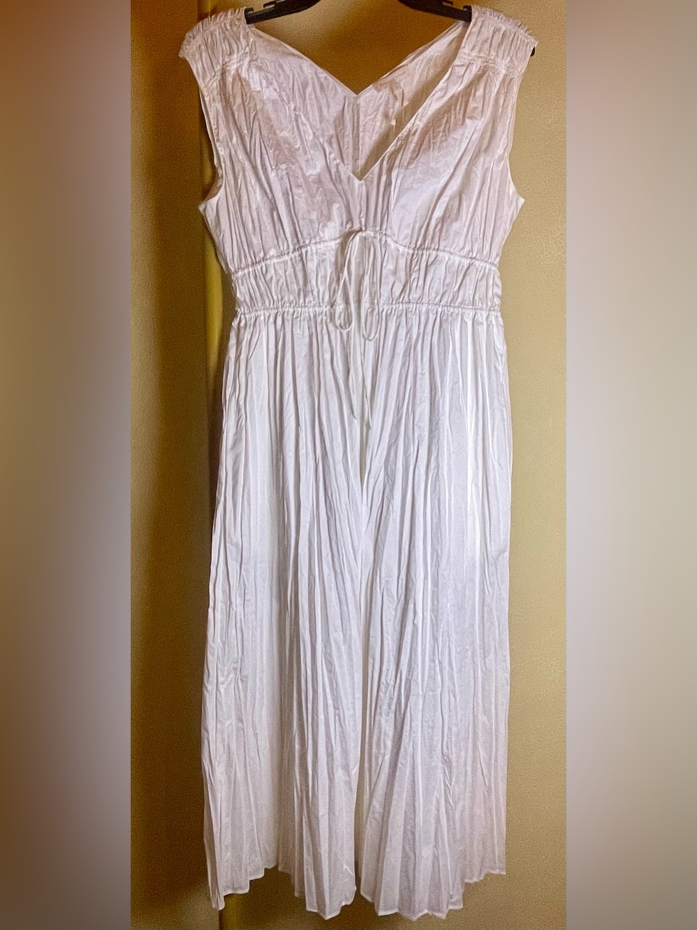Rebecca Taylor White Smocked-Waist Maxi Dress